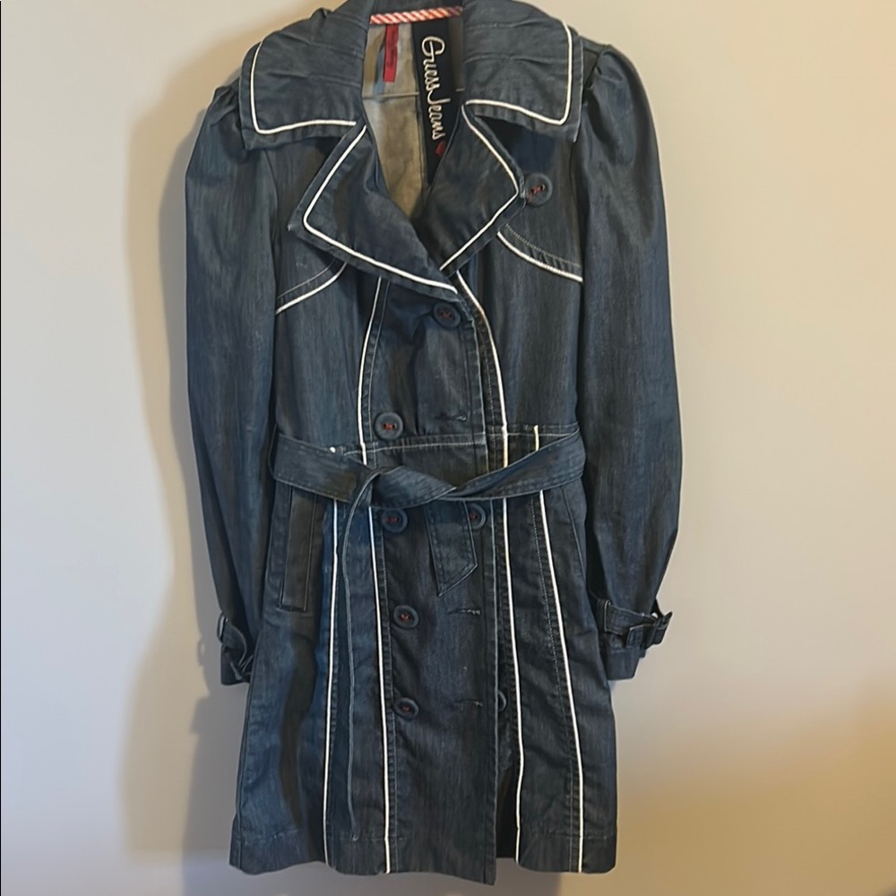 Guess denim Trench Coat Timeless Elegance
